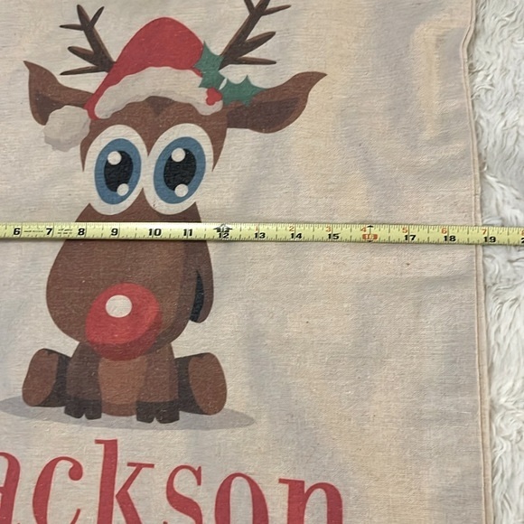 Jackson Rudolf Canvas Large Drawstring Overnight Gift Bag Pouch Like New - Picture 3 of 5